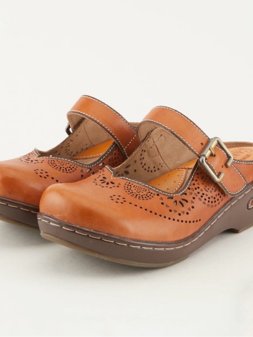 L' Artiste Aneria Mary Jane Mule Clogs Size 39 or US 8.5